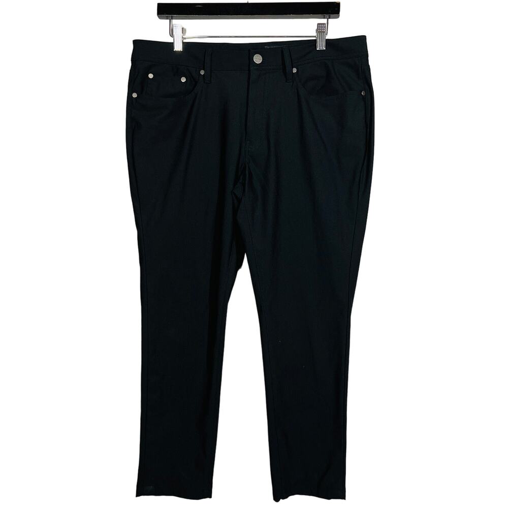 J Hilburn Custom Tailored Pant Trouser Black Career Dressy - 34